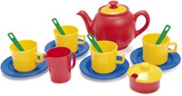 Dantoy service à thé jouet 17 pièces plastique coloré durable