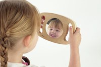 TickiT miroir à main en bois jouet éducatif miroir plat-2