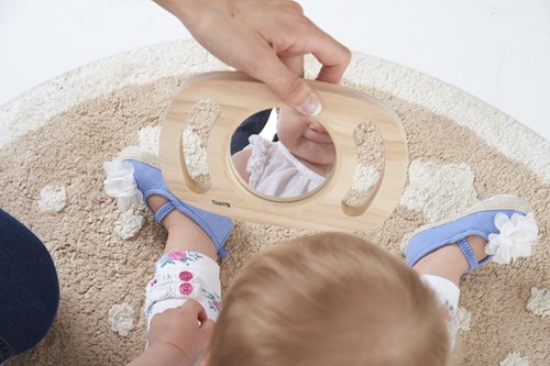 TickiT miroir à main en bois jouet éducatif miroir plat-2