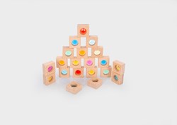 TickiT blocs jouets en bois kaléidoscope FSC 100% - lot de 20