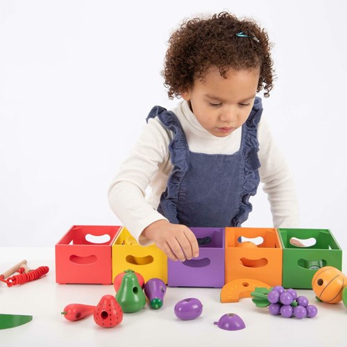 TickiT houten sorteerkratten fruit en groenten educatief speelgoed-3