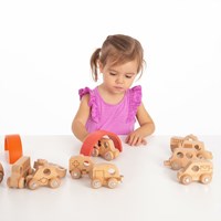 TickiT houten voertuigen set - natuurlijk speelgoed - 12 stuks-2