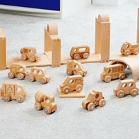 TickiT houten voertuigen set - natuurlijk speelgoed - 12 stuks-3
