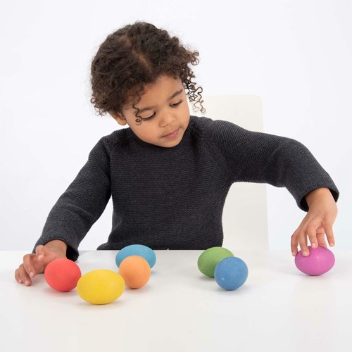 TickiT houten speelgoed regenboog eieren - educatief sensorisch spel-2