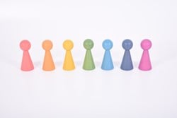 TickiT houten speelgoed regenboog figuren - kleurrijk leerzaam spel
