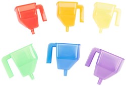 TickiT speelgoed doorschijnende kleurentrechters set - 6 stuks