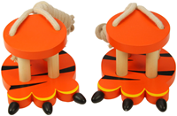 BigJigs houten loopklossen - tijger design voor kinderen