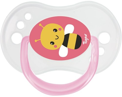 Tigex sucettes silicone 6-18 mois rose jour et nuit lot de 3-2