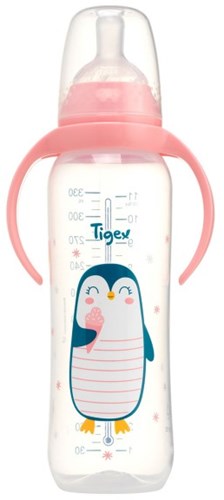 Tigex biberon avec poignées 330ml Air Control Pingouin Rose sans BPA-2