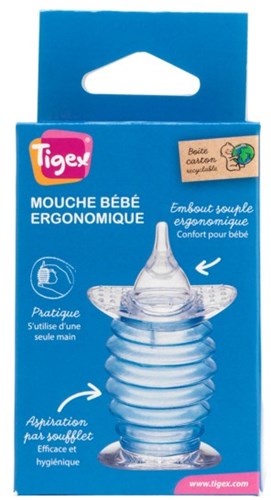 Tigex mouche-bébé ergonomique - nettoyeur de nez confortable