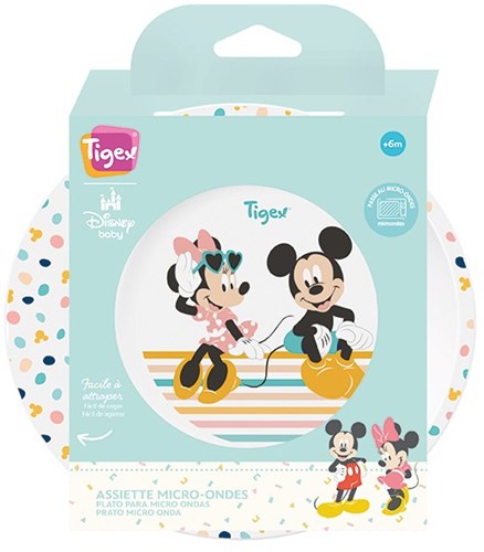 Tigex assiette creuse Disney enfant Mickey Mouse & Minnie - colorée et solide-2
