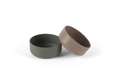 Dantoy set de bols bébé BIOplastique moka vert olive 2 pièces écologique