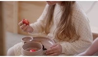 Dantoy kinderservies set cadeau zandkleur 7-delig duurzaam speelgoed-3