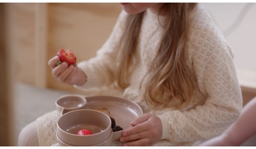 Dantoy kinderservies set cadeau zandkleur 7-delig duurzaam speelgoed-3