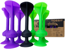 TOSSIT dartspel Starter Pack paars-groen - siliconen darts voor binnen en buiten