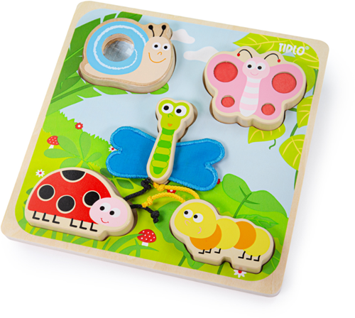 Tidlo puzzle en bois - jouet éducatif insectes pour enfants