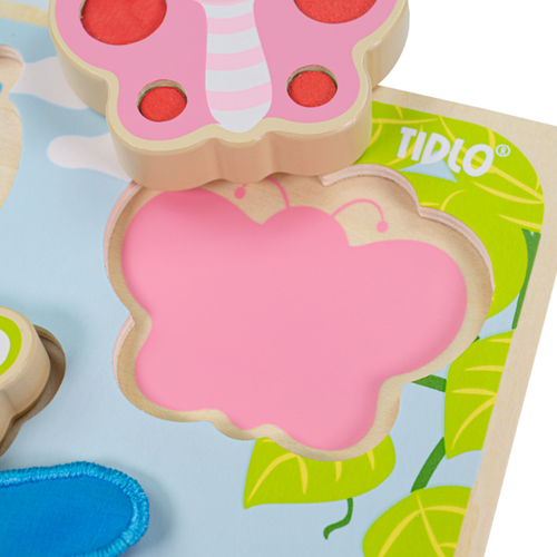 Tidlo puzzle en bois - jouet éducatif insectes pour enfants-3