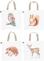 Esschert Design boodschappentas bosdier dierenprint polyester tas
