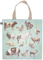Esschert Design boodschappentas boerderijdieren speelgoed tas kleurrijk