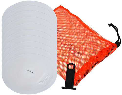 Precision disques de marquage blancs - équipement d'entraînement set de 10 pièces 21cm