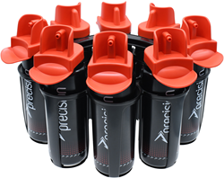 Precision porte-gourdes avec 8 bouteilles hygiéniques 1L - support de sport
