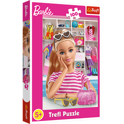 Trefl Barbie legpuzzel 100 stukjes - kleurrijke kinderpuzzel karton
