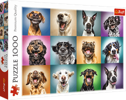 Trefl puzzle 1000 pièces - Portraits de chiens drôles - chiens amusants