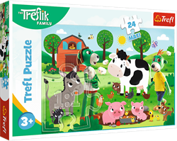 Trefl puzzle - Famille Treflik à la ferme 24 maxi pièces carton