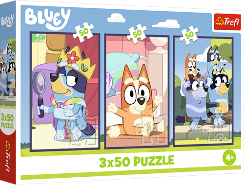 Trefl puzzle famille Bluey - 3x50 pièces - puzzle FSC Mix 70%
