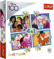 Trefl coffret puzzle Disney 100 - 4 puzzles en carton colorés