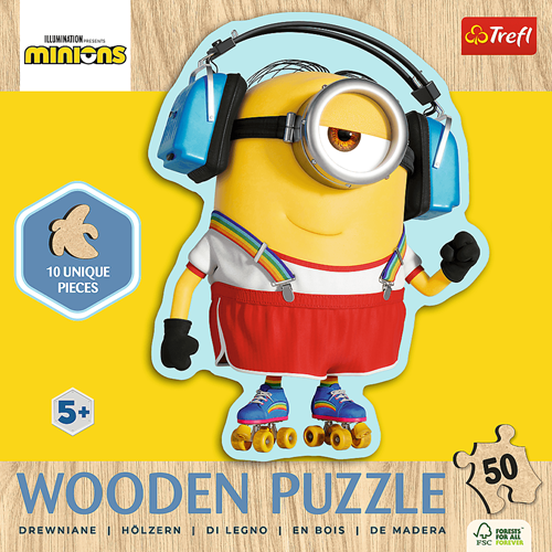 Trefl houten puzzel Minions 50 stukjes - Despicable Me 4 FSC-2