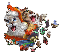 Trefl puzzel katten 500 stukjes - Feestelijke katten poster-2