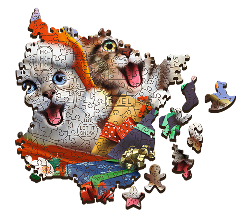 Trefl puzzel katten 500 stukjes - Feestelijke katten poster-2
