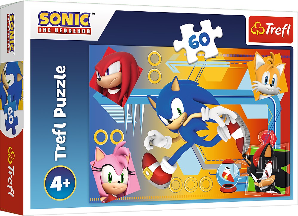 Trefl Trefl - Puzzles - 60 - Sonic in action / SEGA Sonic The Hedgehog  Planet Happy BE