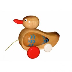 Miva jouet à tirer en bois canard - jouet éducatif multicolore