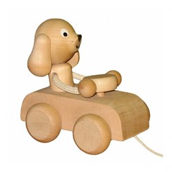 Miva jouet chien à tirer en bois - éducatif et durable