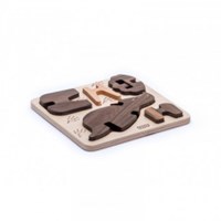 Bajo houten puzzel Triceratops zwart eiken - educatief speelgoed dino-2
