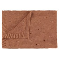 Trixie couverture bébé tricotée coton 75x100cm - Canyon rouge