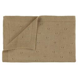 Trixie couverture bébé tricotée coton 75x100cm - Sable beige