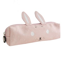 Trixie pennenzak lang - Mrs. Rabbit roze katoen school
