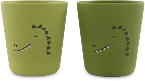 Trixie Siliconen beker 2-pack Mr. Dino