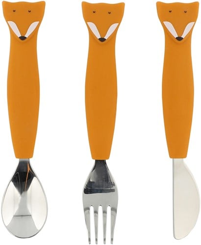 Trixie Siliconen eetset 3 stuks - Mr. Fox