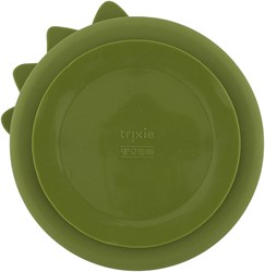 Trixie siliconen kinderbord met vakjes en zuignap - Mr. Dino - groen