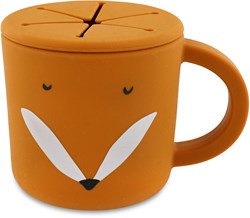 Trixie gobelet à goûter en silicone Mr. Fox - orange vaisselle enfant gobelet snack
