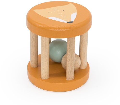 Trixie Houten rammelaar met siliconen ringen - Mr. Fox