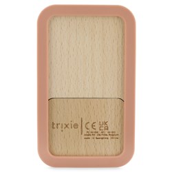 Trixie houten baby telefoon met siliconen - Mrs. Cat - roze speelgoed