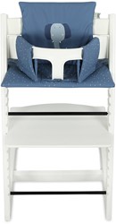 Trixie waterdicht kussen eetstoel - Mrs. Elephant blauw dierenprint