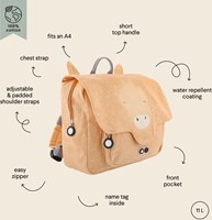 Trixie cartable sac à dos Mrs. Giraffe imperméable rose enfant-2