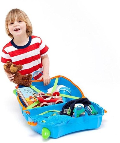 Trunki Ride-on Reiskoffer Blauw - Terrance