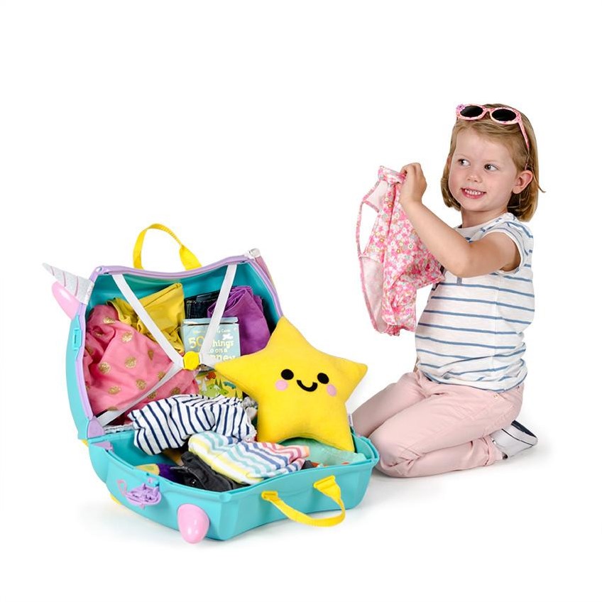 Achetez Trunki Valise Enfant à Roulette à Chevaucher incl. Autocollants -  Licorne Una?